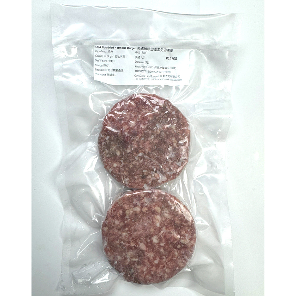 美國無添加激素免治漢堡 (120g x 2件) 240g-2