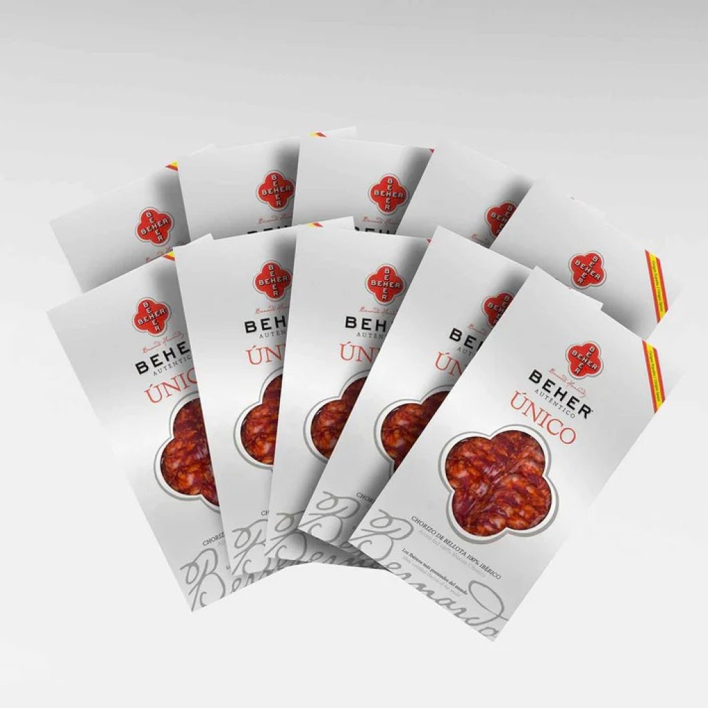 西班牙Beher 100% 伊比利亞黑毛豬(全橡果Bellota)辣香腸切片100g