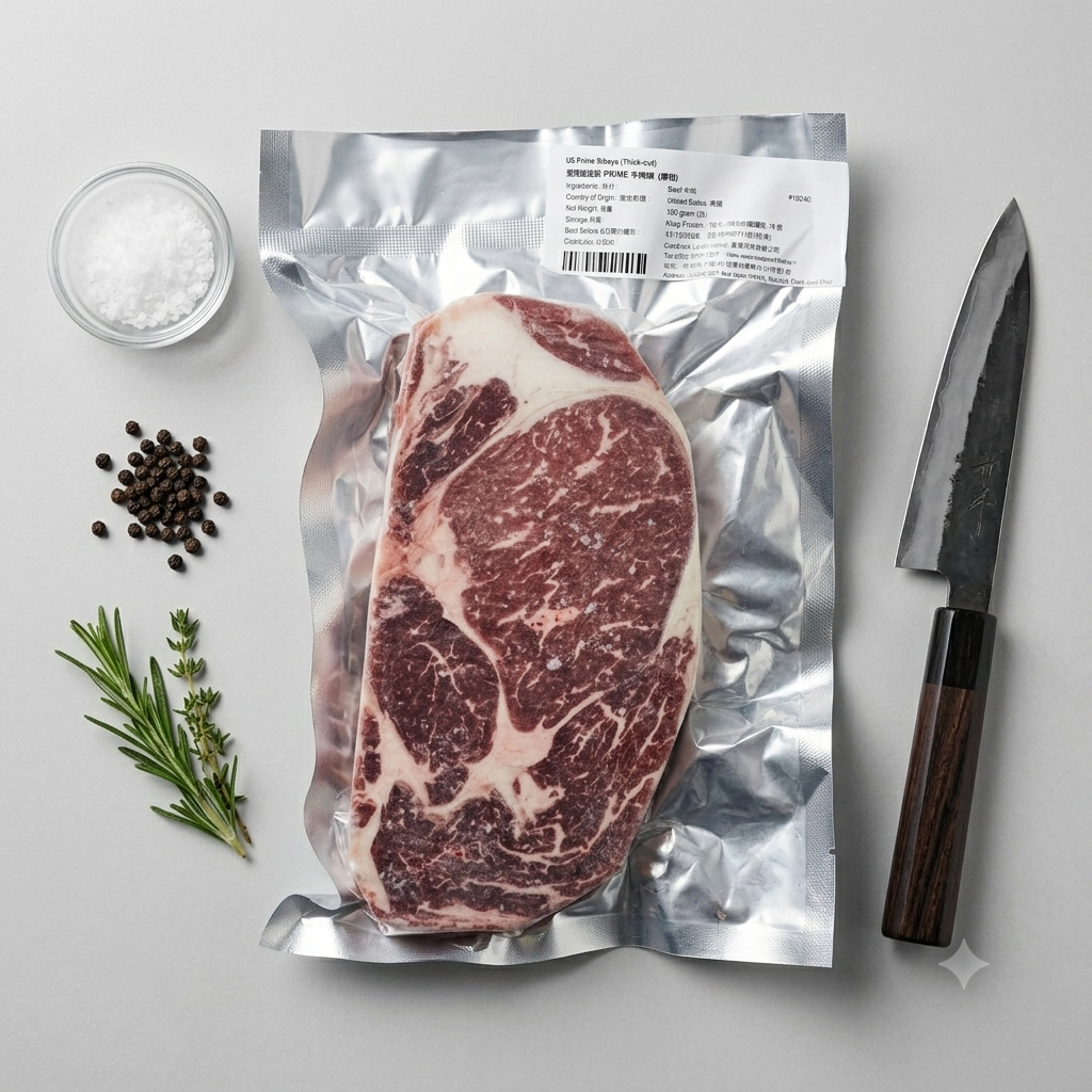 USA PRIME Ribeye Steak, Thick Cut, 500g (Frozen)