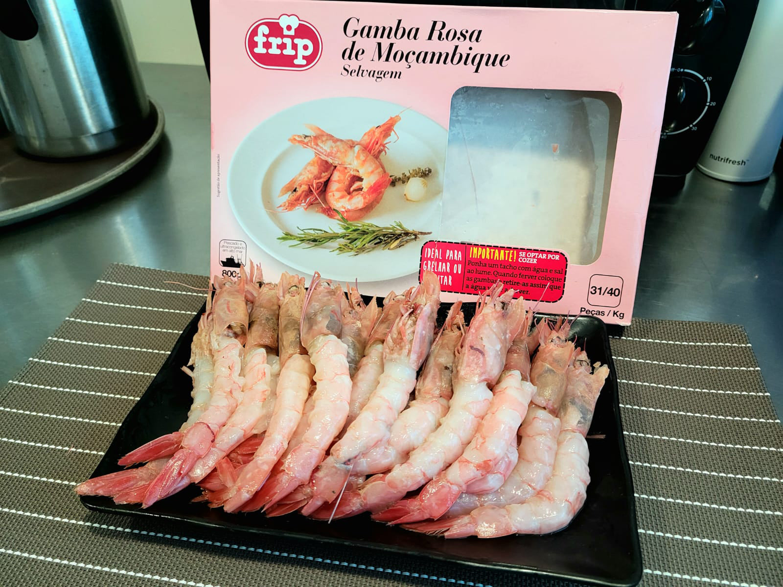 Portugal FRIP Wild-Caught Premium Deep-Sea Pink Shrimp 31/40  800g  (Frozen)