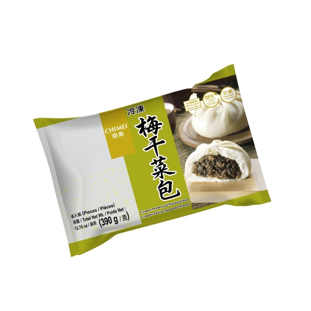 Chimei Taiwan Dried Plum Vegetable Buns (Reduced Sugar) 390g/pack（6pc）