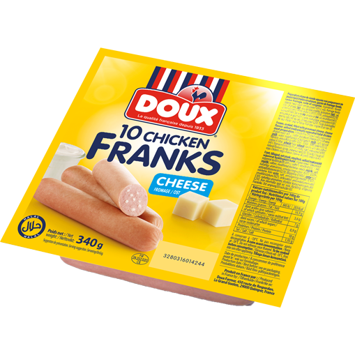 【2 Packs】French Chicken Franks (Cheese Flavor) (340g x 2) 680g