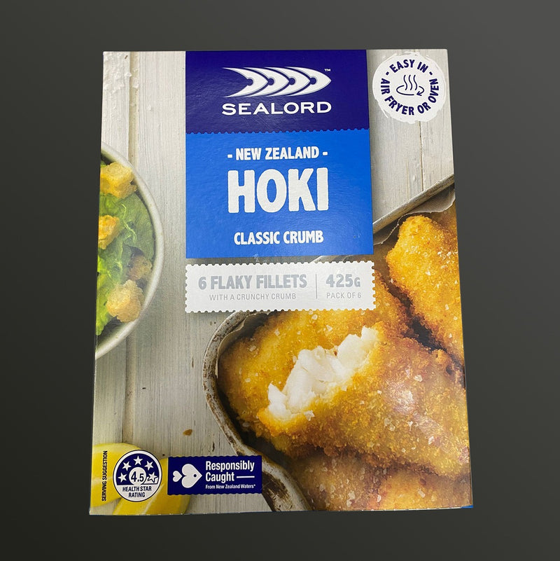 New Zealand Sealord Hoki Classic Crumb Flaky Fillets (6 pcs) 480g