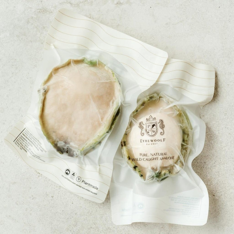 Australian Eyrewoolf Premium Wild Greenlip Abalone (1-2 pieces/lb, approx. 230-300g/piece)  (Frozen)